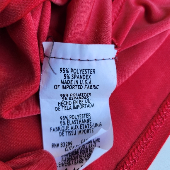 Nick & Nash Red Sleeveless Knee Length Dress Women’s Stretch High Neck Sz L - Picture 10 of 10